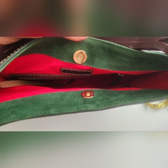 Dooney & Bourke Florentine Leather Twist Sac Shoulder Bag Teal - Picture 6 of 8